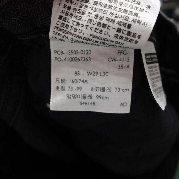 Levis‎ 505 Jeans Womens 29 Black Straight Leg Stretch Denim Mid Rise Classic - Picture 10 of 11